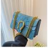 Vintage-Muster Schulter Mädchen Tasche Neue Schlange Unterarm frauen Tasche Mode Kette Umhängetasche frauen Tasche Metall Dekoration PU Material