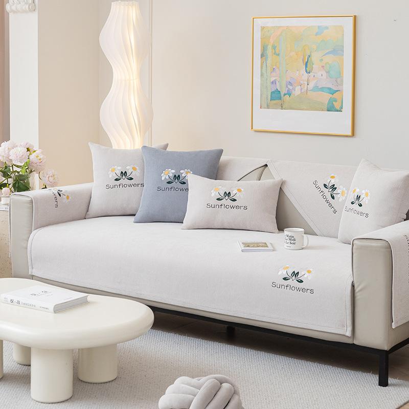 

Подборка корейских диванных подушек из чистого хлопка, универсальные нескользящие подушки для сиденья на все сезоны, однотонные диванные подушки в стиле легкой роскоши, тканевый диван 70*70cm