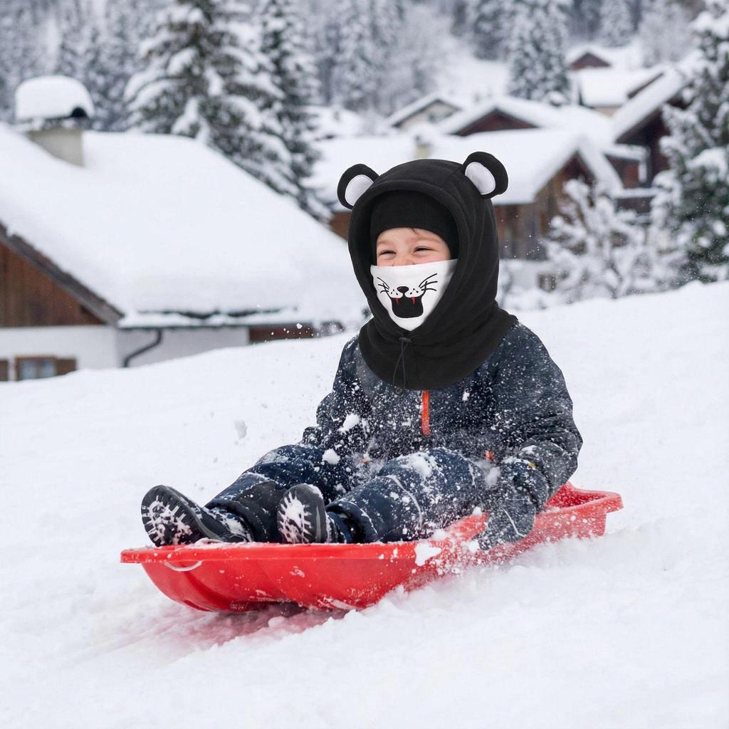 Kids' Winter Warm Cycling Balaclava Fleece Hat