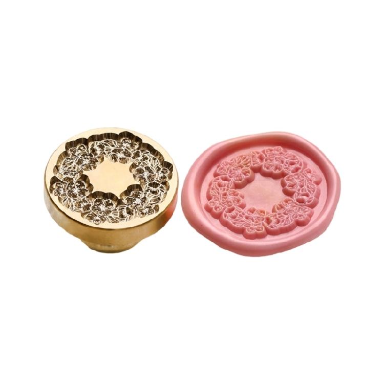 Flower Embossed Wax Seal Stamp Metal Sealing Stamp Head for Seal Envelope Valentines Card Wedding Invitation Wine Bottle