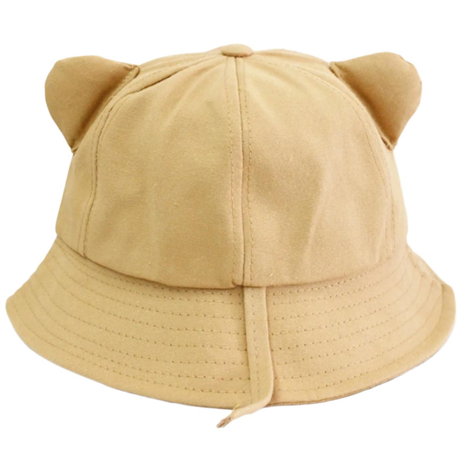 

Breathable Bucket Hat Outdoor Driving Fishing Hat Wide Brims Bucket Hat for Adult Kids Hot Day Cats Ear Fisherman Hat child хакі