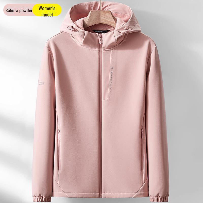 

Куртка Softshell для пар осень/зима: Мягкая, теплая, устойчивая к пятнам, водонепроницаемая, дышащая, ветрозащитная, износостойкая/устойчивая к царапинам женская модная верхняя одежда Large