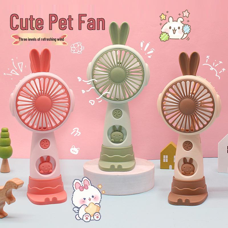 2026 USB Rechargeable Mini Handheld Fan with Silent Operation & Mobile Phone Holder, Custom Logo