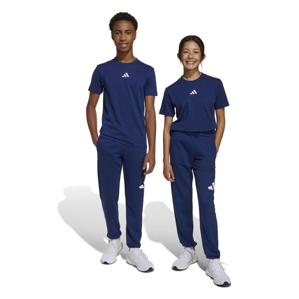 Adidas BL Dark Size 140 Kids' Sweatpants, Unisex, KRJ87, Blue/White (JE1398),