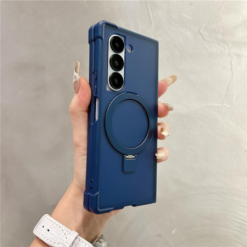 Funda de Teléfono con Soporte Metálico Giratorio Magnético Para Samsung Galaxy Z Fold 6 Fold5 Fold 4 Soporte Carga Inalámbrica Funda Resistente a Golpes