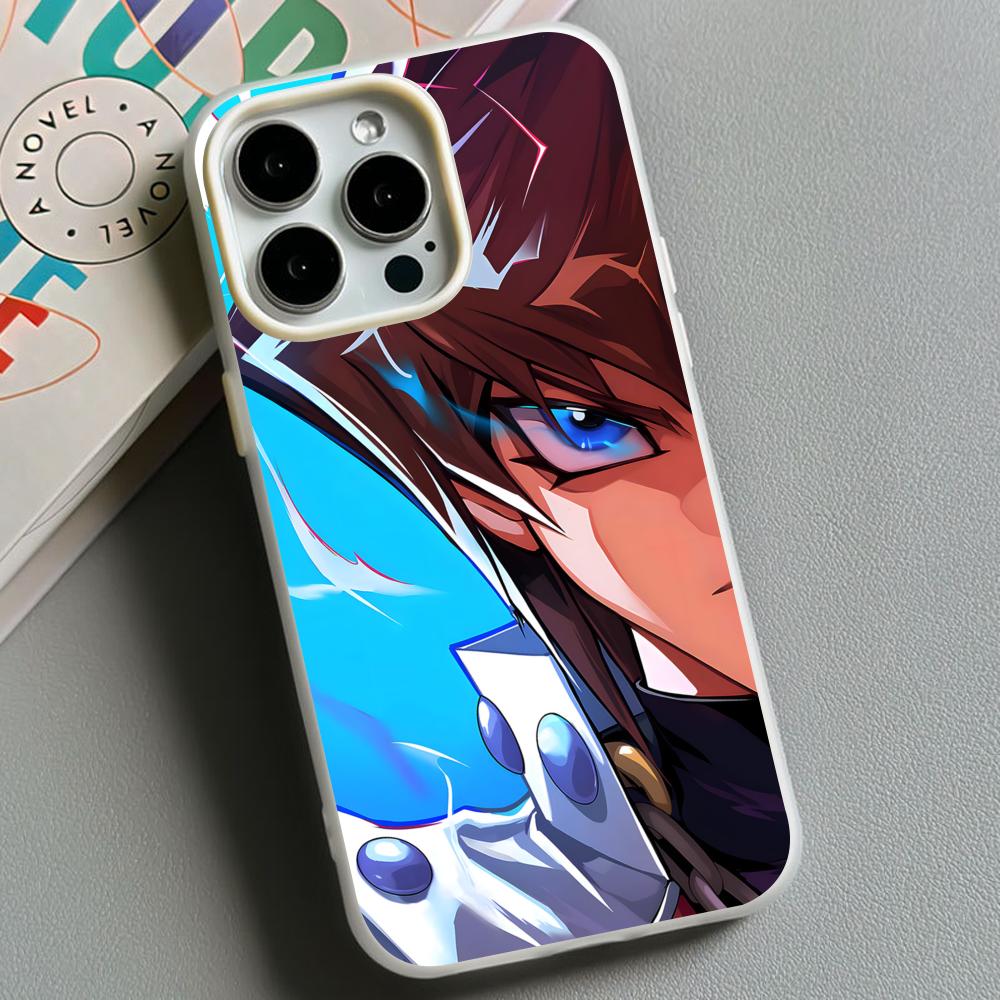 Yugioh Seto Kaiba Phone Case for iPhone 17 16 15 14 13 12 11 Air Pro Max Plus Jelly Double layer White Cover