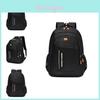 Oxford Cloth Unisex Travel Backpack With Letter Stripe Pattern For Commuting And School Use