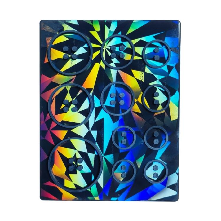 Sparkling Effect Button Pendant Mold Holographic Resin Button Mold DIY Jewellery