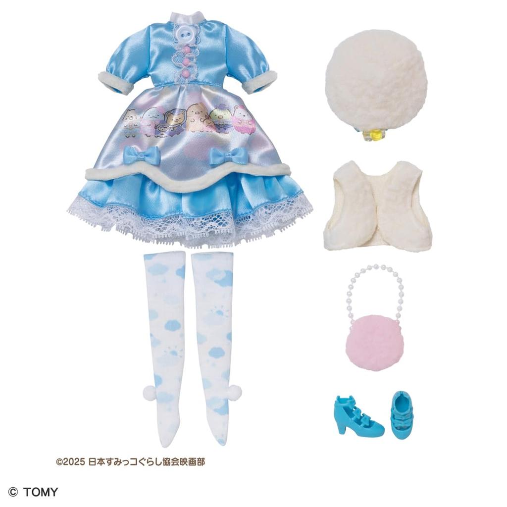 TAKARA TOMY Sumikko Gurashi The Kingdom of the Sky and Two Lovely Pretend Play Ages 3 and Up Licca-chan Doll, Movie Girls, Dress-Up Toy,