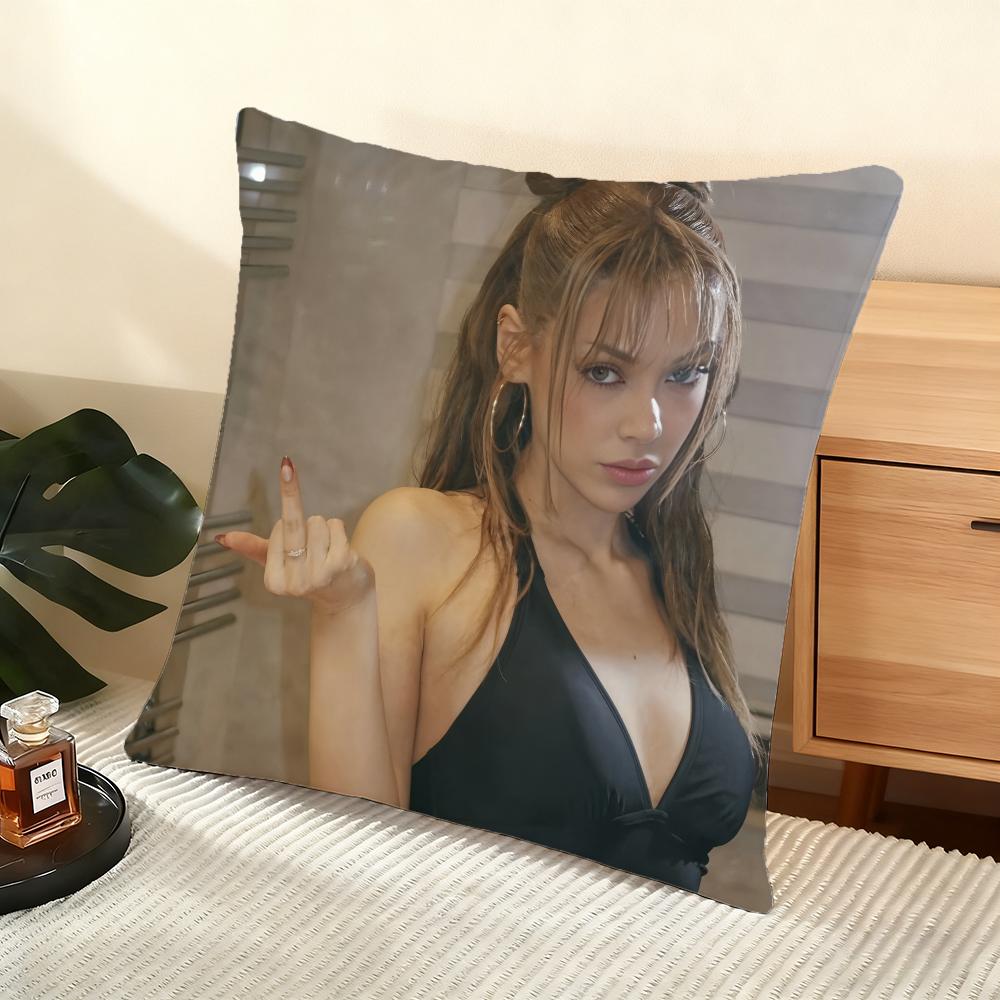 A-Ayliva German Singer Cushion Cover Soft Short Plush Pillow Cover Smooth Cozy Texture Aesthetic Cushion Case Home Decor