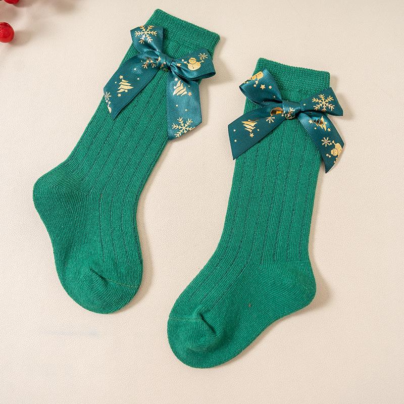 Christmas Baby Socks Newborn 0 to 3 6 9 12 18 24 Months Toddler Boys Socks Cute Red Bow-Tie Kids Socks for Girls Infantil