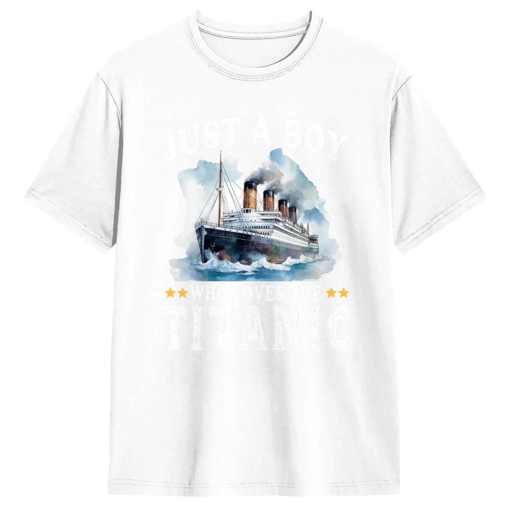 Who Just Love The RMS Titanic Cotton T Shirt For Unisexs Summer Y2K TShirts ONeck Harajuku Tees Oversized Hot Sale Clothing