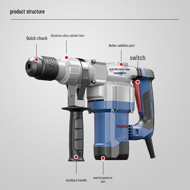 Dongcheng Rotary Hammer Drill CN plug (adapter included)