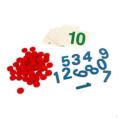 Educational Math Learning Set for Kids - Number Counting Blocks & Cards