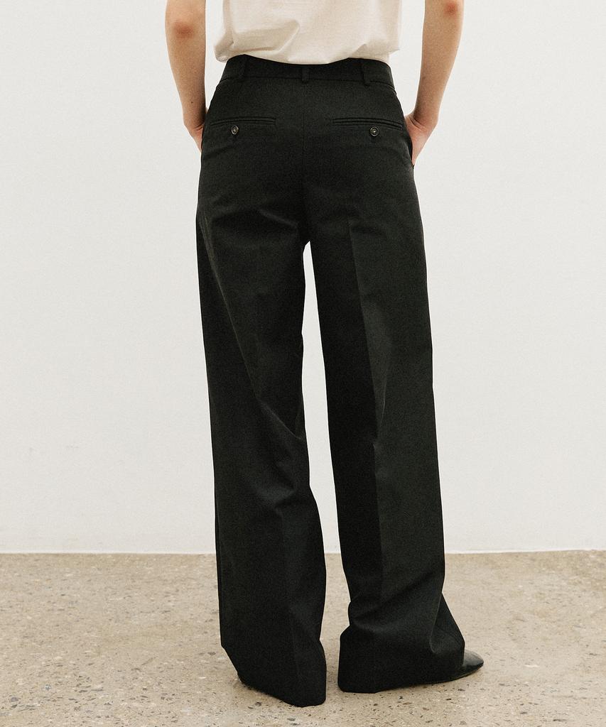 ARTID Cotton Semi-Wide Slacks_Black