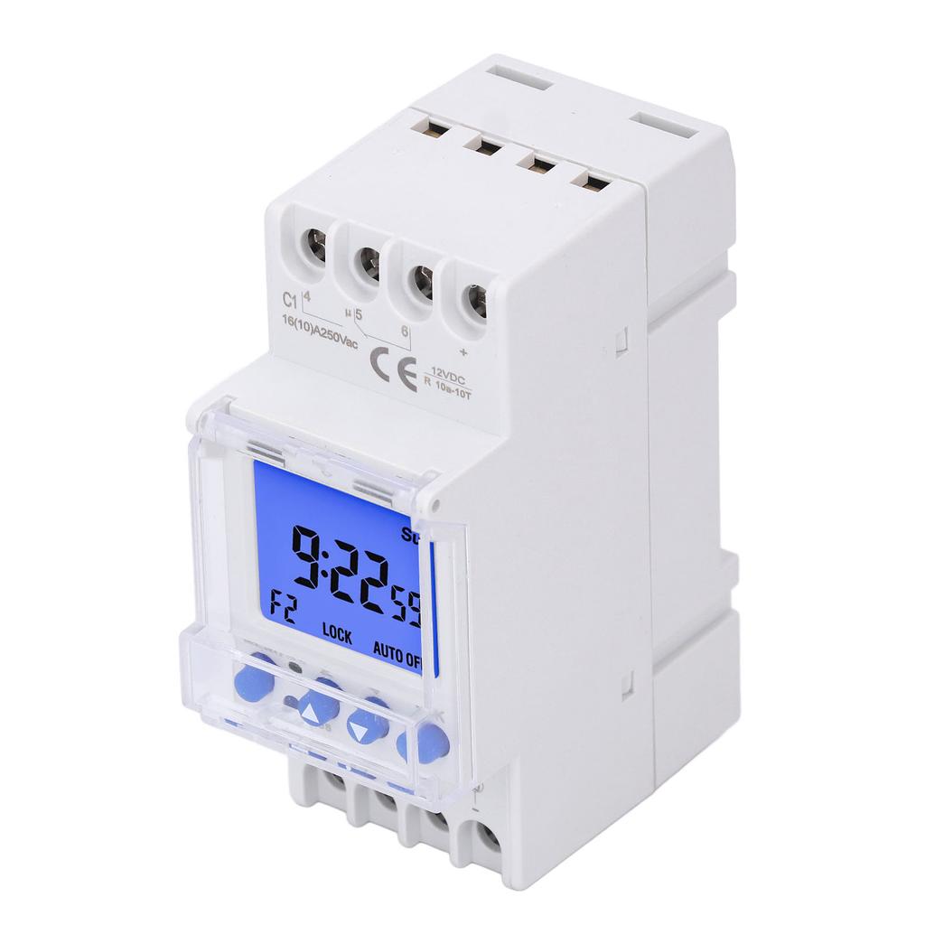 Comutator temporizator programabil 24 ore 7 zile Montare pe șină DIN 2 canale 8 setări On Off Modul comutator temporizator 1