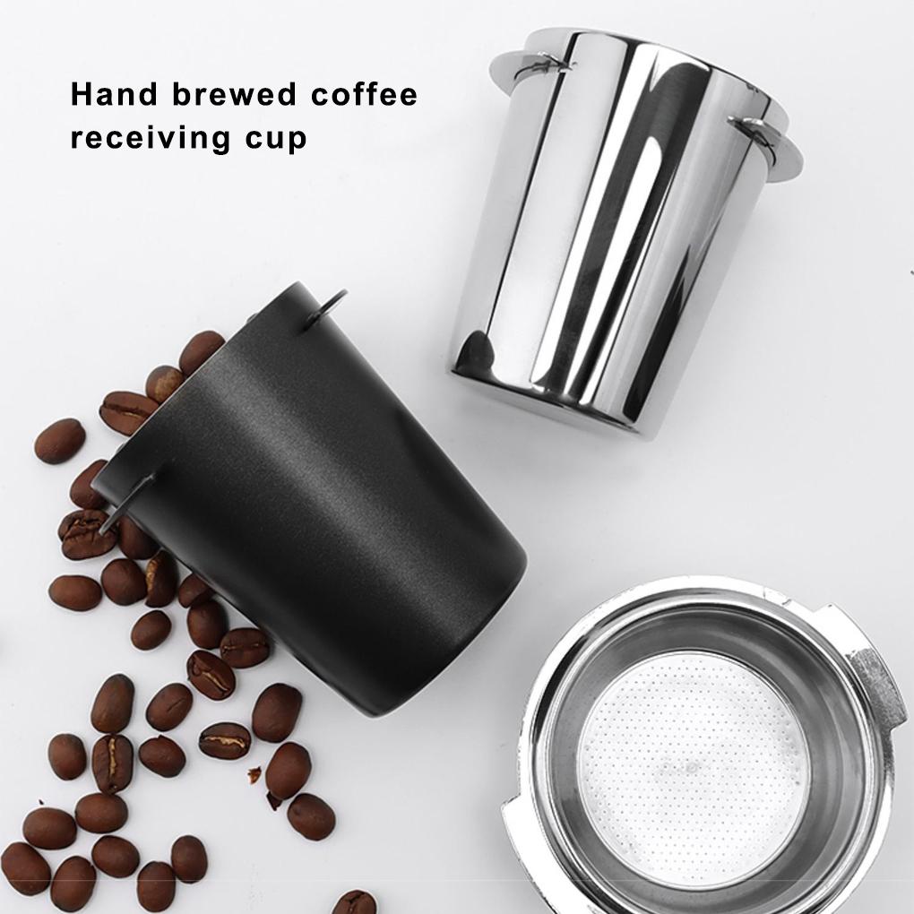 Stainless Steel Coffee Portafilter Receiving Dosing Cup 51/53/58mm Cups Reusable Powder Feeder Kitchen Gadgets