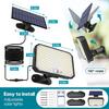 Upgrade Solar Lights Outdoor 190LED 3 Modes Motion Sensor Flood Lights with Remote IP65 Waterproof Security Solar Lights for Outside