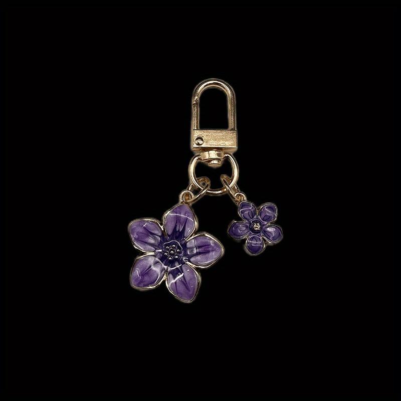 Alloy Sakura Flower Keychain Graceful Floral Design with Tag Suitable for Bag Charm Car Keys Couples Birthday & Holiday Gifts Pink Gifts