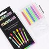 6pcs Colored Birthday Party Supplies Wedding Colorful Multicolor Candles Safe Flames Dessert Cake Candles Decoration Gift Girl