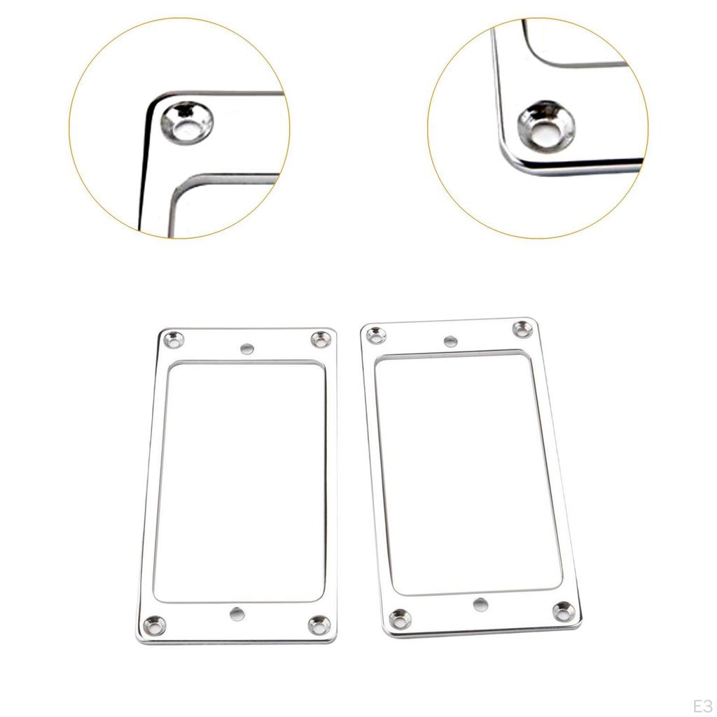 2 Pieces Brass Guitar Pickup Frame Humbucker Rings Pickups Cover Part