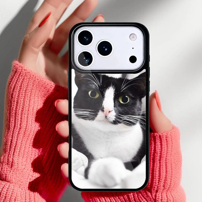 Cute Cat Animal Phone Case for iPhone 17 16 15 14 13 Pro Max Back Cover for 12 11 Pro Coque