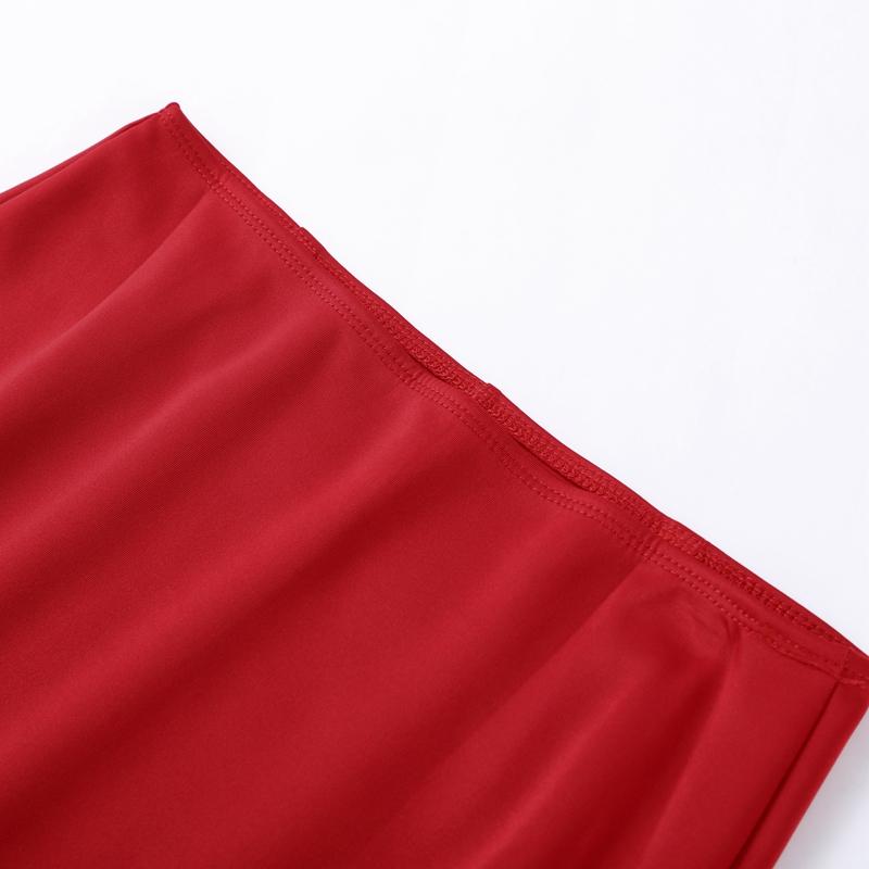 Elegant Halter Top Skirts Set Women Solid Color Backless Sleeveless Crop Tops Split Long Skirt 2025 Spring Summer New Ladies Outfits