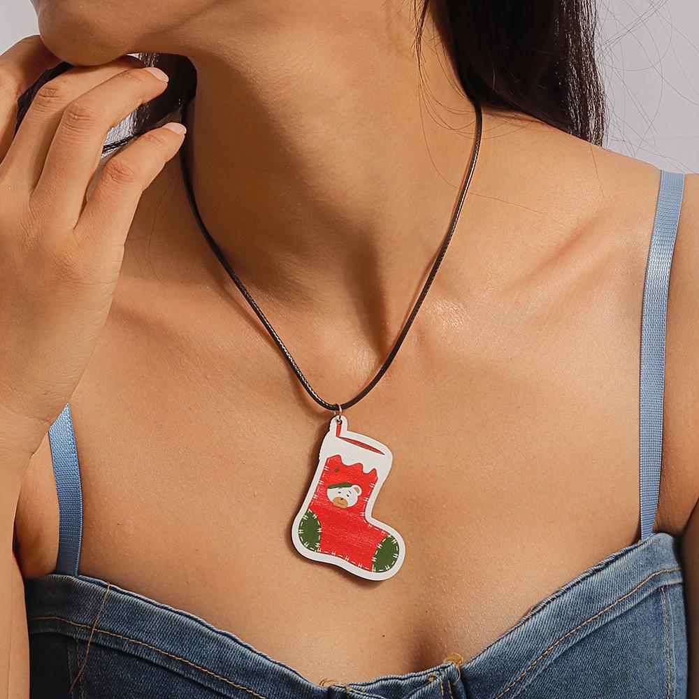 Weihnachtslebkuchenmann und Baum Schlüsselbeinkette