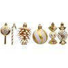 Christmas decoration set of 13, including crutches, candies, lollipops, pine cones, painted Christmas balls, Christmas tree ornaments