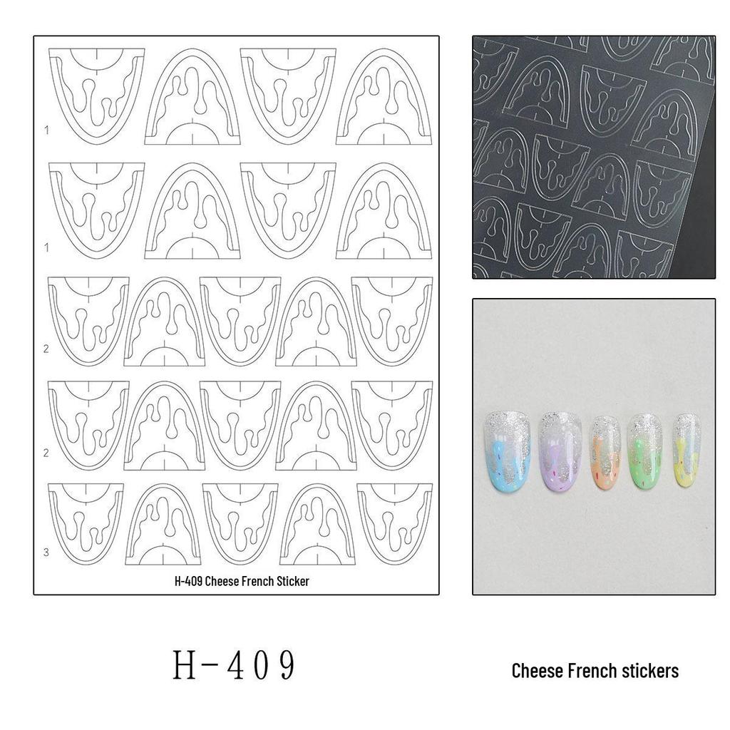 Butterfly & Stars Nail Art Stickers with Gradient & Chrome Effects