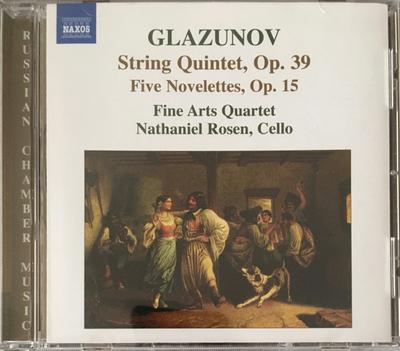 CD ALEXANDER GLAZUNOV, THE FINE ARTS Q - String Quintet, Op. 39; Five Novel 8570256 Naxos 2005 Unknown ObiClassical Used