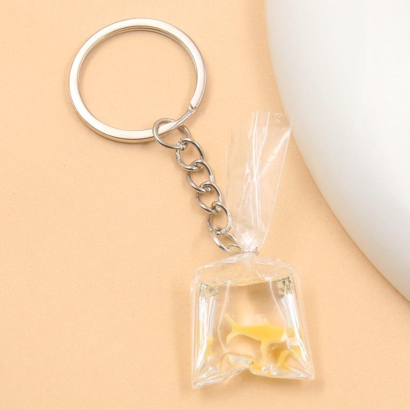 28 Styles 28x90mm DIY Transparent Resin Goldfish & Clownfish Keychain Pendant Ornaments