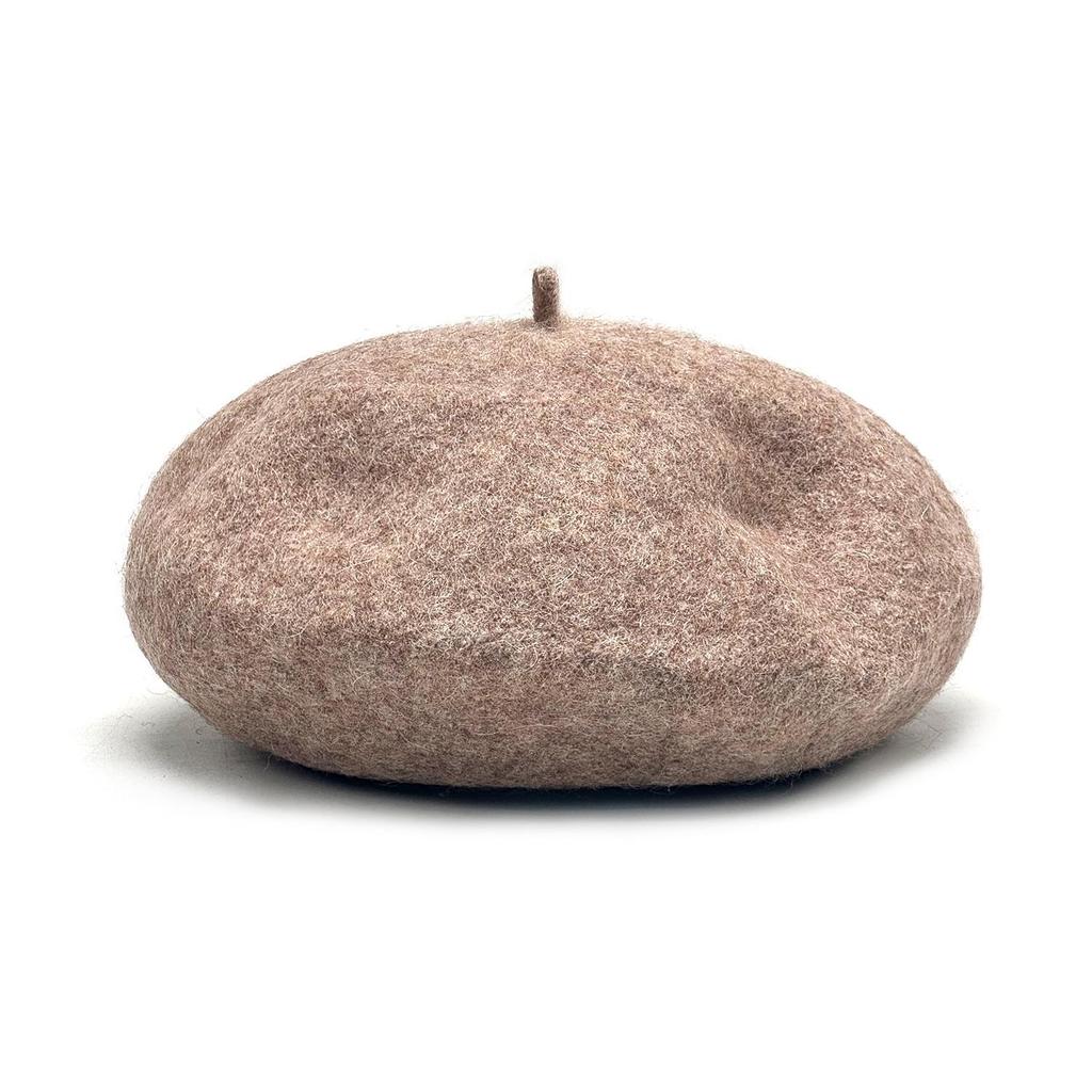 Korean Style Women's Wool Knit Beret – Warm Retro Octagonal Hat