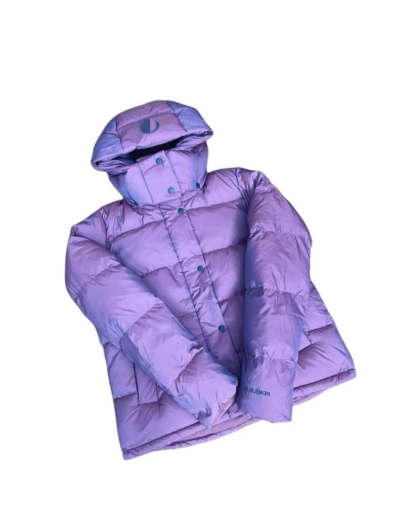 Winter new lulu grid Five Grid Down Jacket Women's Down Jacket Thickened Warm Jacket