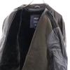 Armani Jeans Faux Fur Lining Zip Jacket 48 Black Series Logo Men's Used
