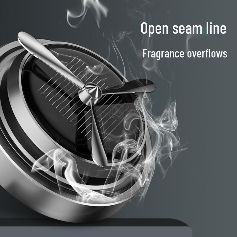 Solar-Powered Rotating Car Perfume Freshener - Long-Lasting Fragrance Car Ornament