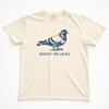Camiseta de Paloma 'Respeta a los Locales', Camiseta Divertida de Ave Urbana, Gráfico Azul Vintage, Ropa Urbana de Fauna Urbana, Camiseta Minimalista de Animal, Camiseta Unisex