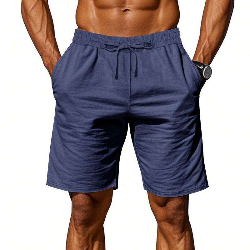 Summer Men's Shorts Linen Thin Section Beach Casual Loose Five Shorts Male