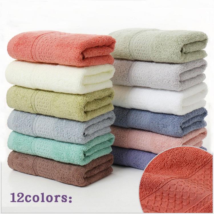 Embroidered Cotton Towel Set - Hand, Bath, & Face Towels (34x74cm)