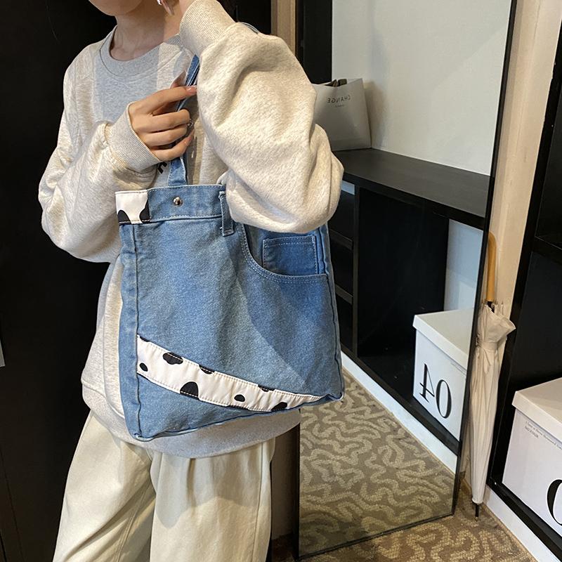 Denim Women's Bag  New Fashion High Capacity  Durable  Resistant  Popular  Versatile  Unique Shoulder Bag