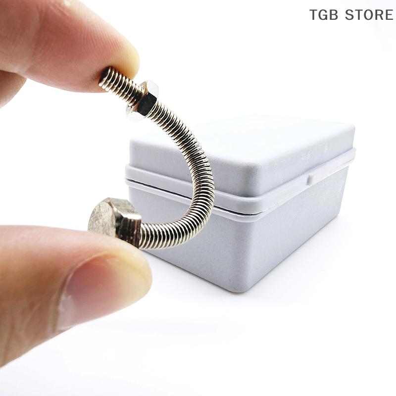 1Pcs Silver Bending Screw Mentalism Magic Tricks Close Up Street Magie Props Professional Strong Man For Magician Stage Magia