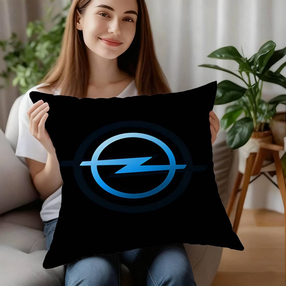 Federa Cuscino Logo Auto O-OpelsS Tessuto Peluche Morbida Federa Stampa Double Face Copricuscino Regali per la Casa
