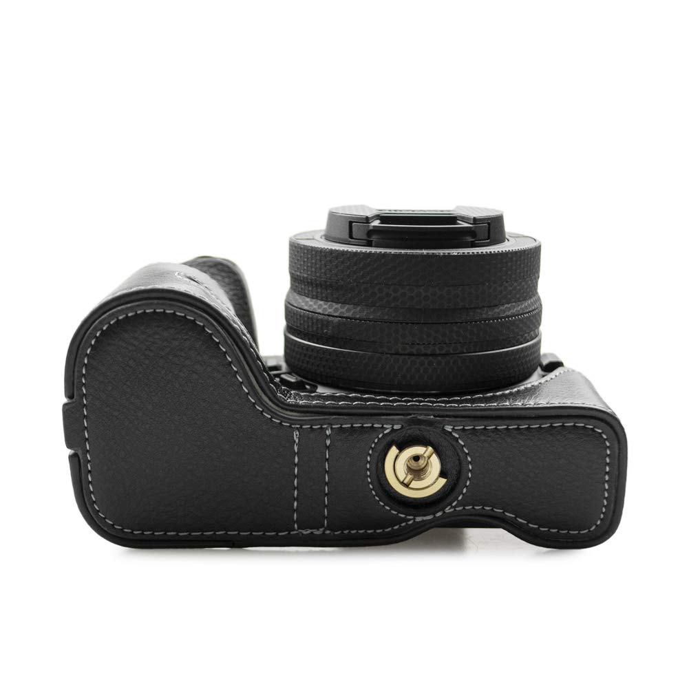 Kinokoo Nikon Z50 Genuine Leather Camera Body Case with Interchangeable Tripod Black Case, Case, Mount,