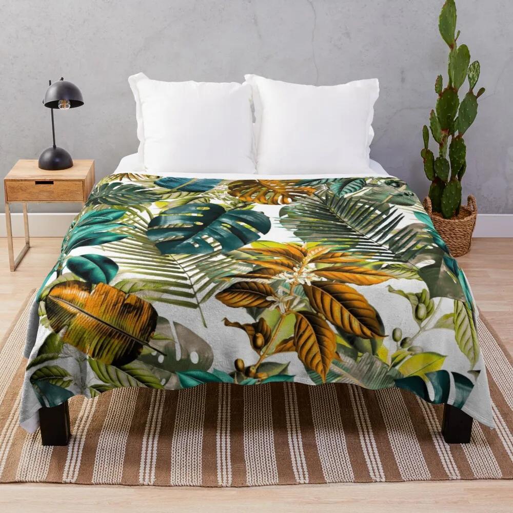 Cover blankets Sofa throw blanket coraline fleece blanket cooling blanket custom decorative bed blankets green plant flower bird