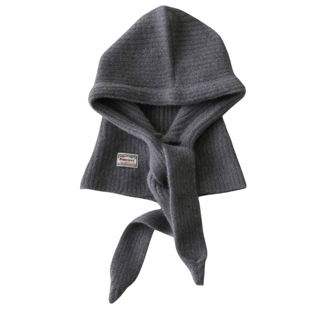 Woolen Material Woolen Knitted Balaclava Ear Protection Neck Protection Knitted Beanie Hat 2 In 1 Design