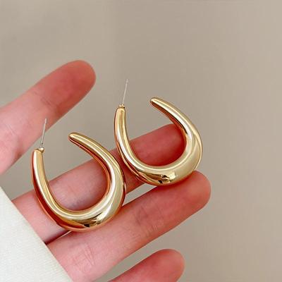 Жіночі сережки-краплі Big Waterdrop Gold Color Smooth CCB Minimalism Art Brincos Hyperbole Fashion Party Jewelry