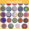 Elegant Indian Bohemian Floor Pillow Cover With Vibrant Pompom Borders