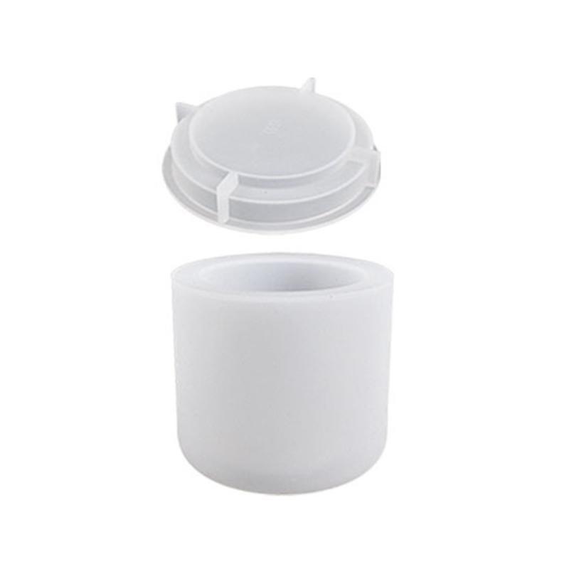 Holder Mould Reusable Silicone Mold with Lid Stand Casting Moulds Plaster Crafts DIY Soap Making Tool