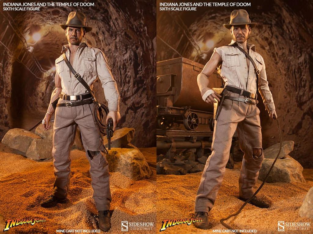 Sideshow Sixth Scale Indiana of Doom Indiana Jones Scale Plastic Painted Movable Figure Jones/Temple 1/6