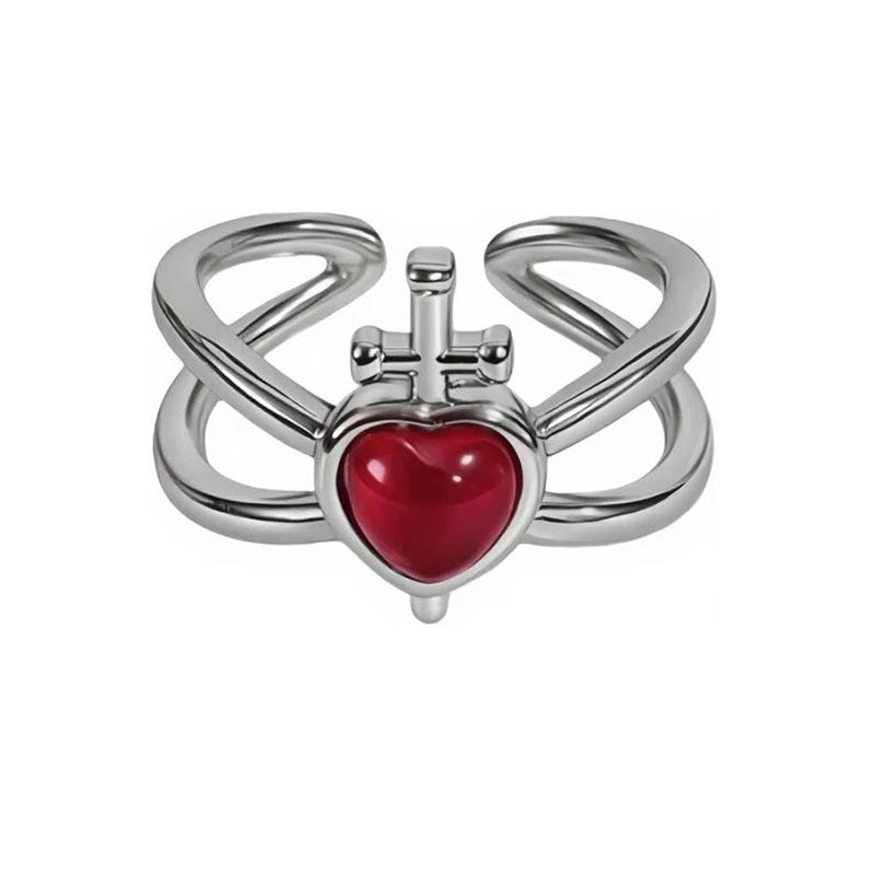 Childish Fun Condensation Cute Wind Rabbit Zircon Temperament Sweet Cool Open Ring Female Love Personality Simple Fashion Ring